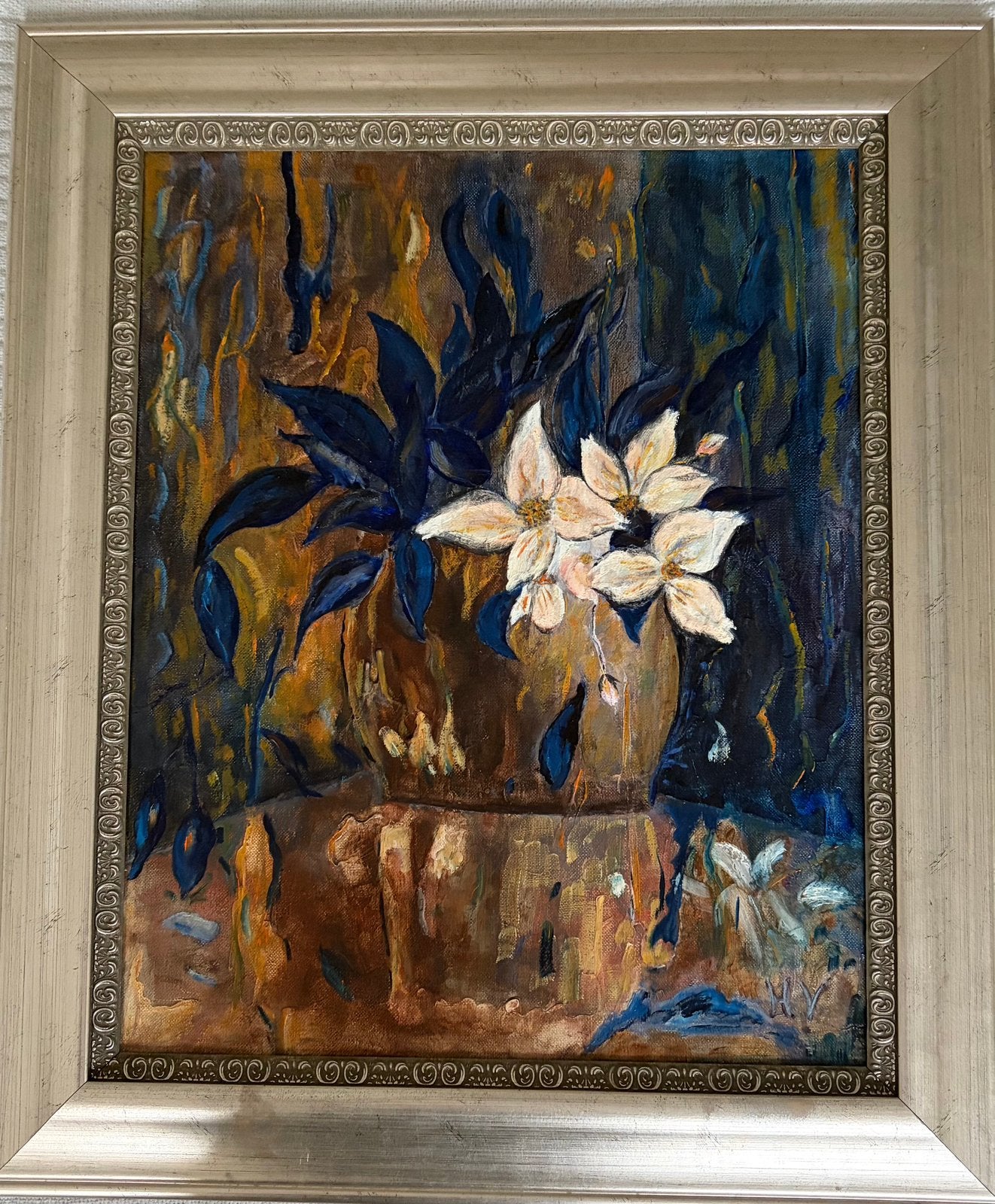 Olieverf schilderij 50x 70 cm. Inclusief lijst, Ophalen of Verzenden