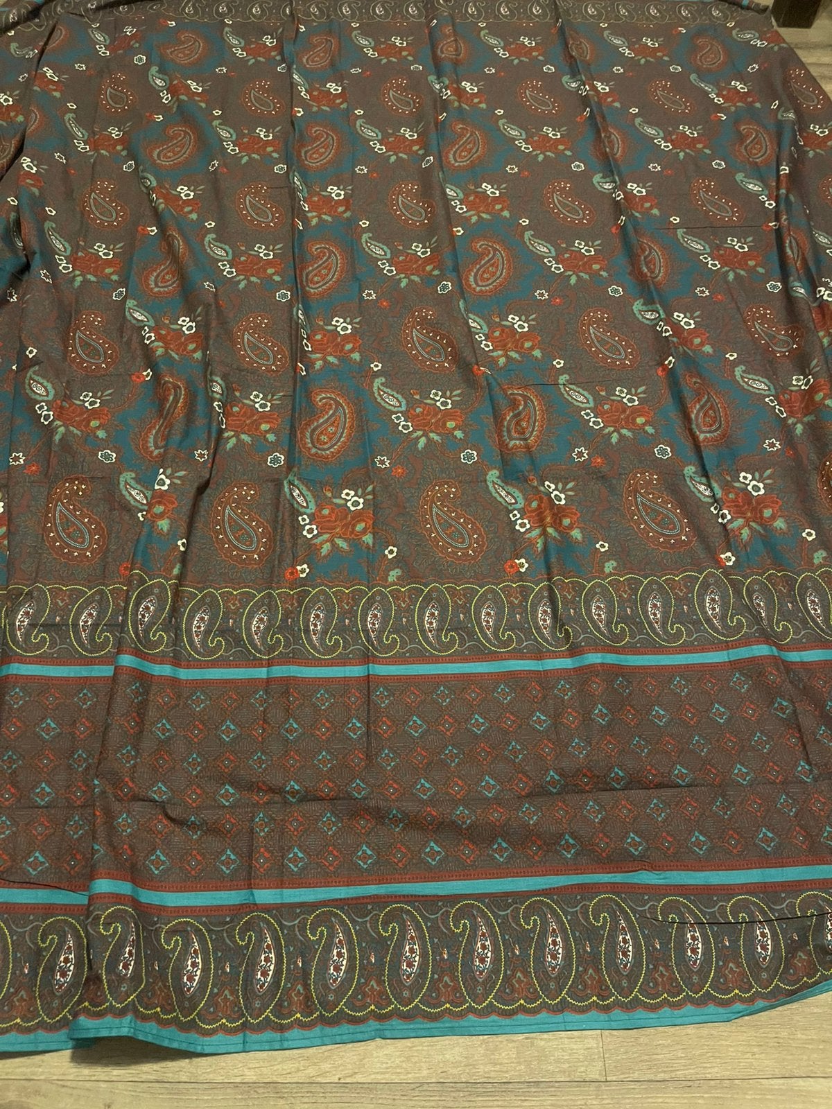 Vintage wollen laken 267x260cm uit Frankrijk, Ophalen of Verzenden, Zo goed als nieuw, Tweepersoons, Overige typen