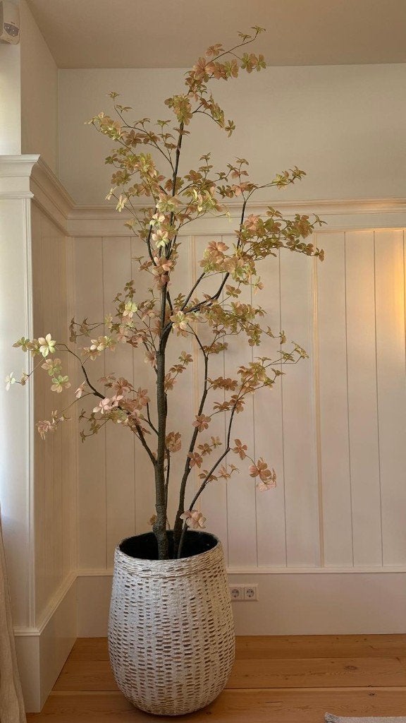 Kunstplant incl. pot, Ophalen, Steen, 40 cm of meer, Rond