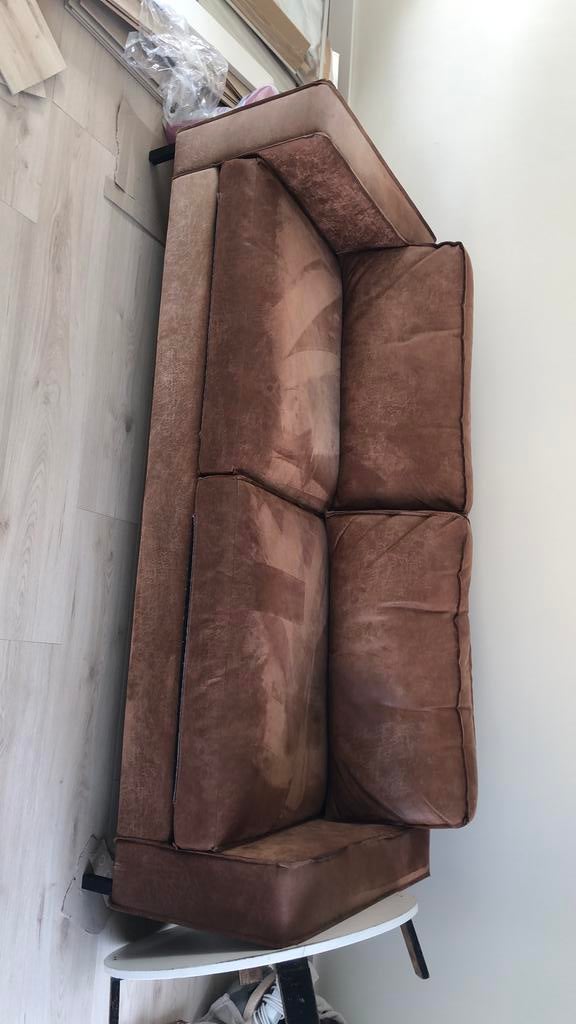 Alcantara leer bank bieden asap meenemen, Driepersoons, Ophalen of Verzenden, Zo goed als nieuw, 200 tot 250 cm