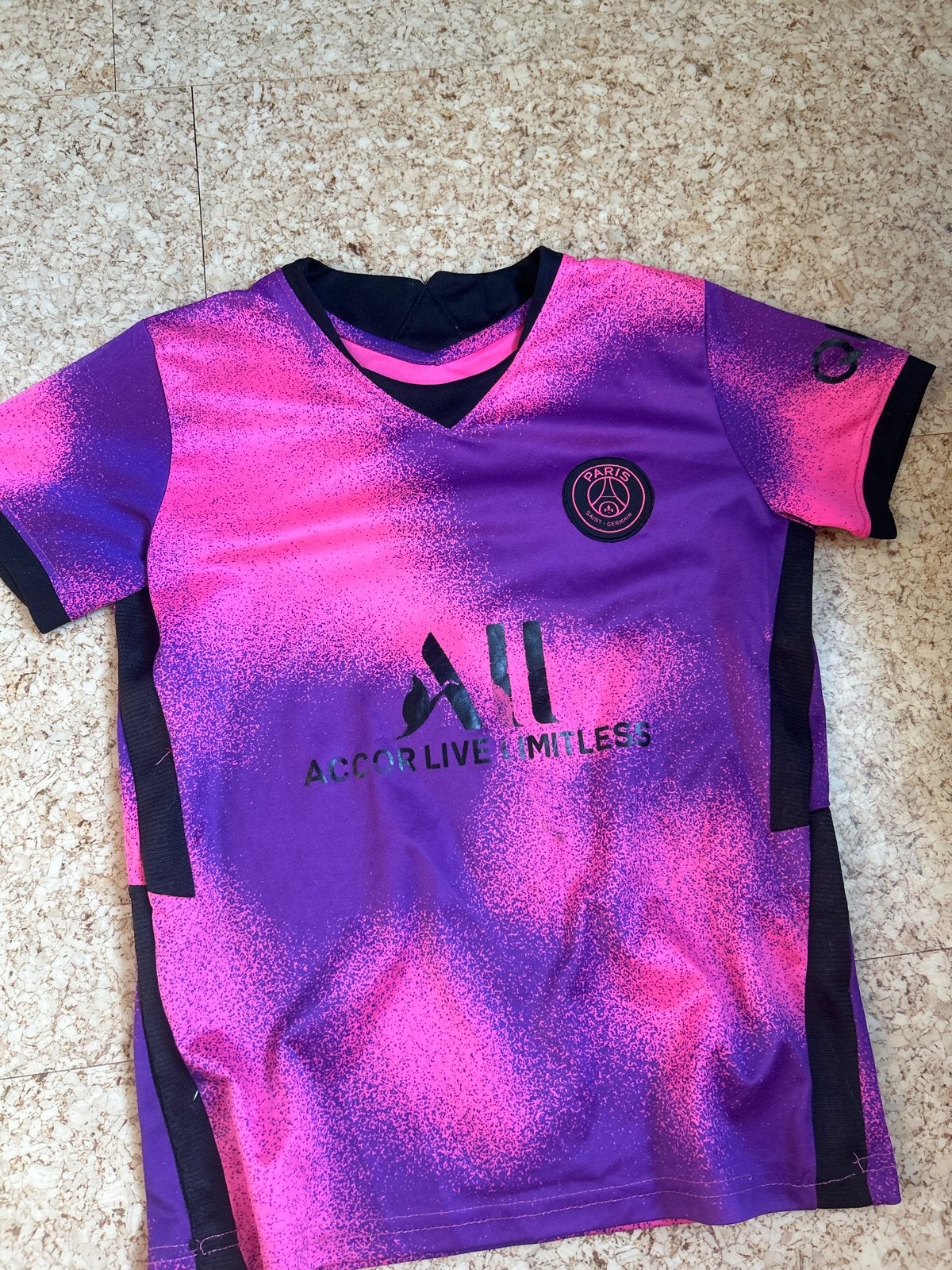 PSG Mbappé Thuisshirt Roze/Paars Maat S, Ophalen of Verzenden, Gedragen, Maat 46 (S) of kleiner, Roze