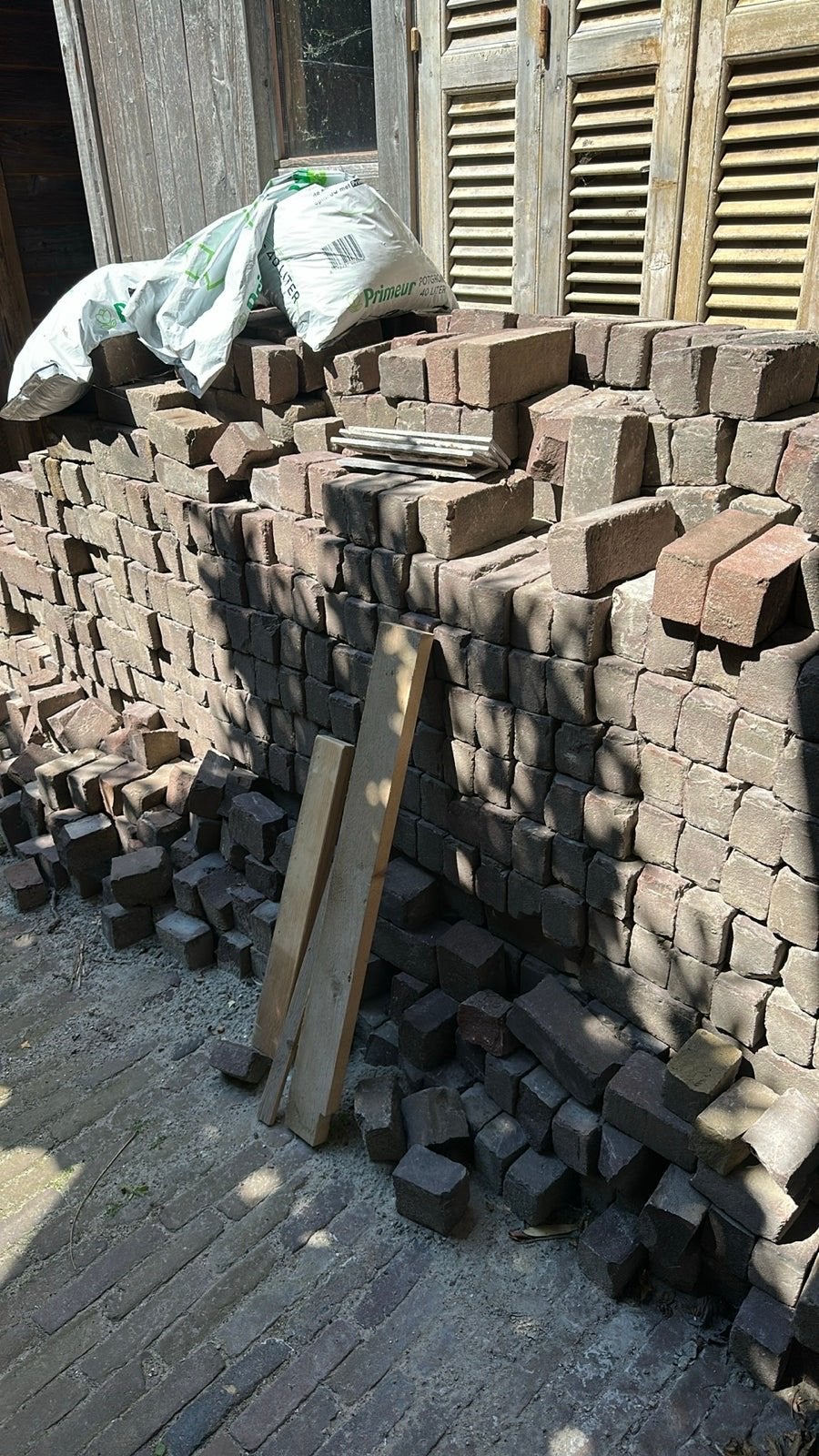 Gebruikte bakstenen voor tuin of bestrating, Ophalen, Gebruikt, Bakstenen