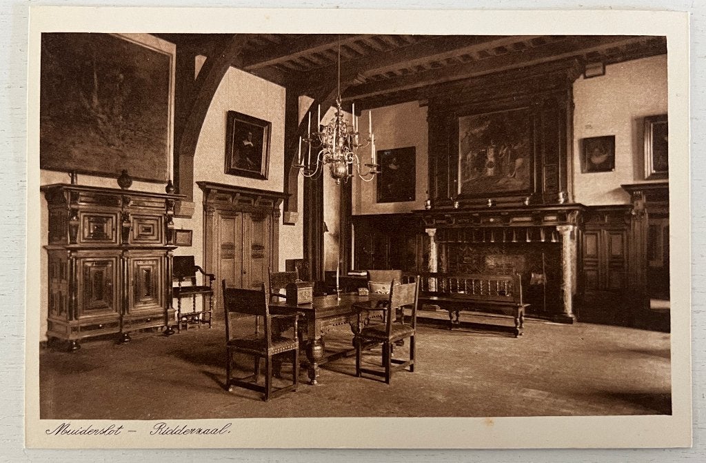 Oude Ansichtkaart  -  Muiderslot - Ridderzaal, Verzamelen, Ansichtkaarten | Nederland, Ophalen of Verzenden, Voor 1920, Ongelopen