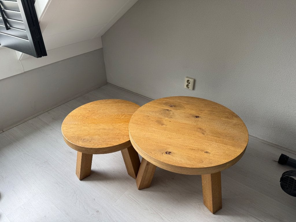 Bijzettafels, Minder dan 55 cm, Rond, Hout, Ophalen