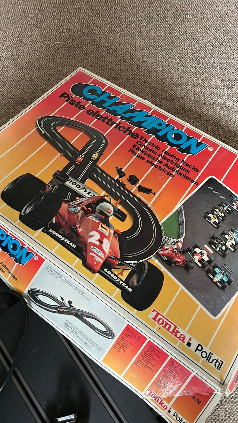 Racebaan jaren 80/90 Polistil vintage, Ophalen, Zo goed als nieuw
