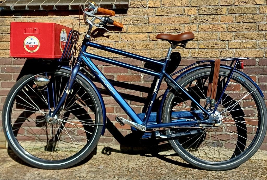 Puch Rock Transportfiets 28" blauw jongensfiets Amstel-k, Gebruikt, Puch, Versnellingen, Trommelrem