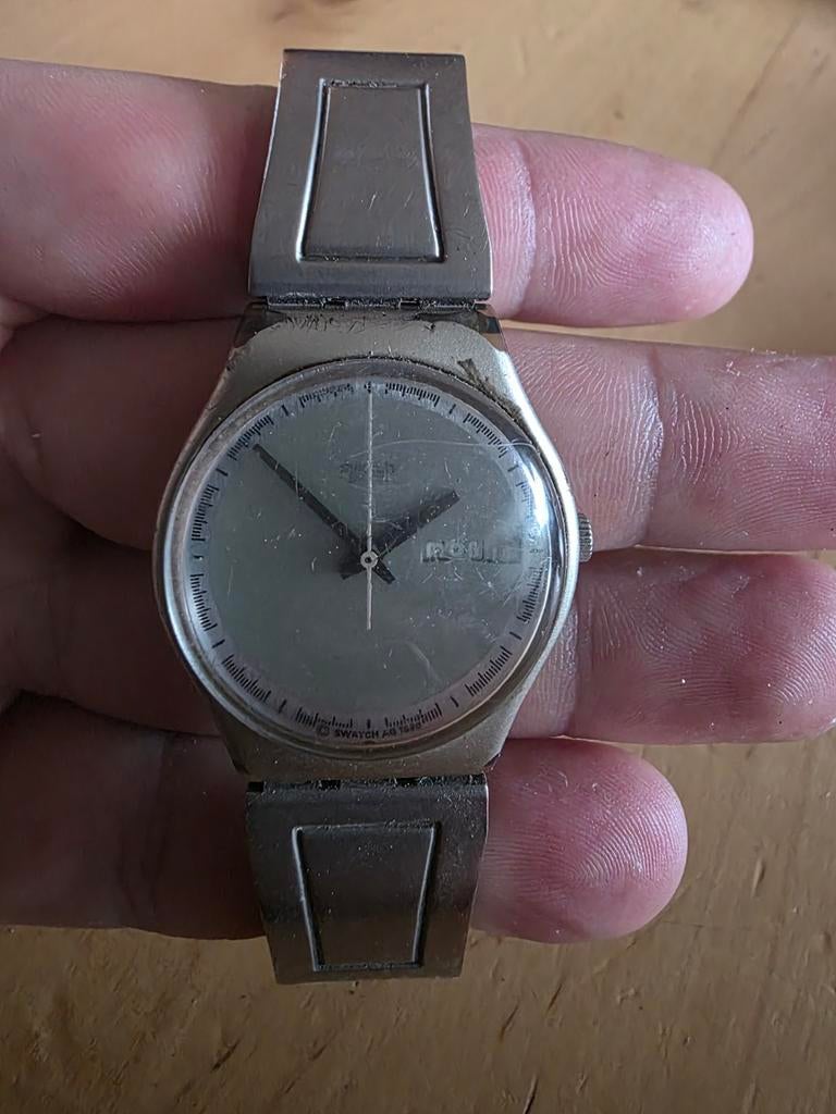 Swatch Irony Armour Clad Horloge uit 1998 met Dag-Datum, Gebruikt, Ophalen of Verzenden, X, X