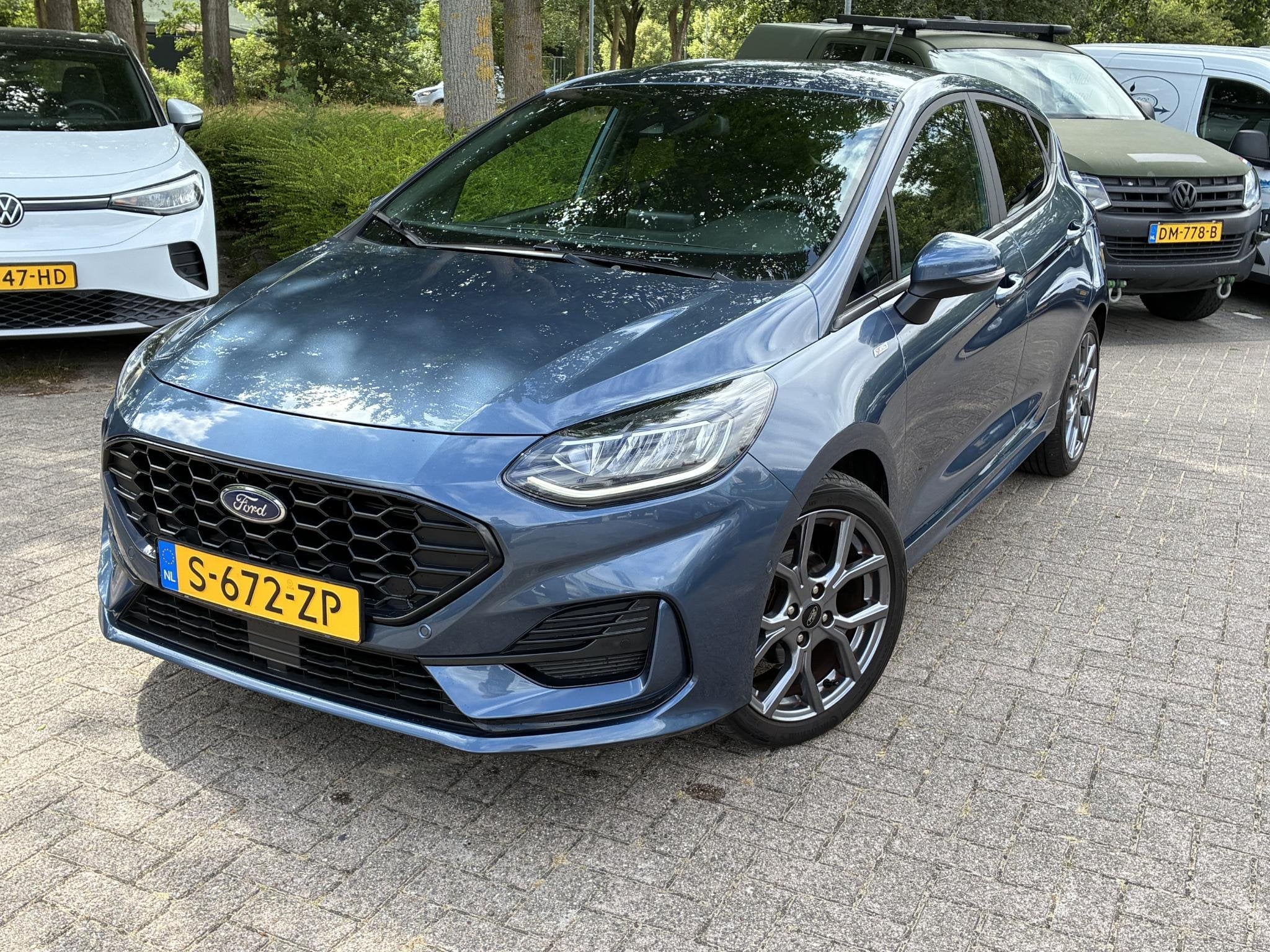 Ford Fiesta 1.0 EcoBoost Hybrid ST-Line X, Auto's, Ford, Voorwielaandrijving, Gebruikt, Blauw, 49 €/maand