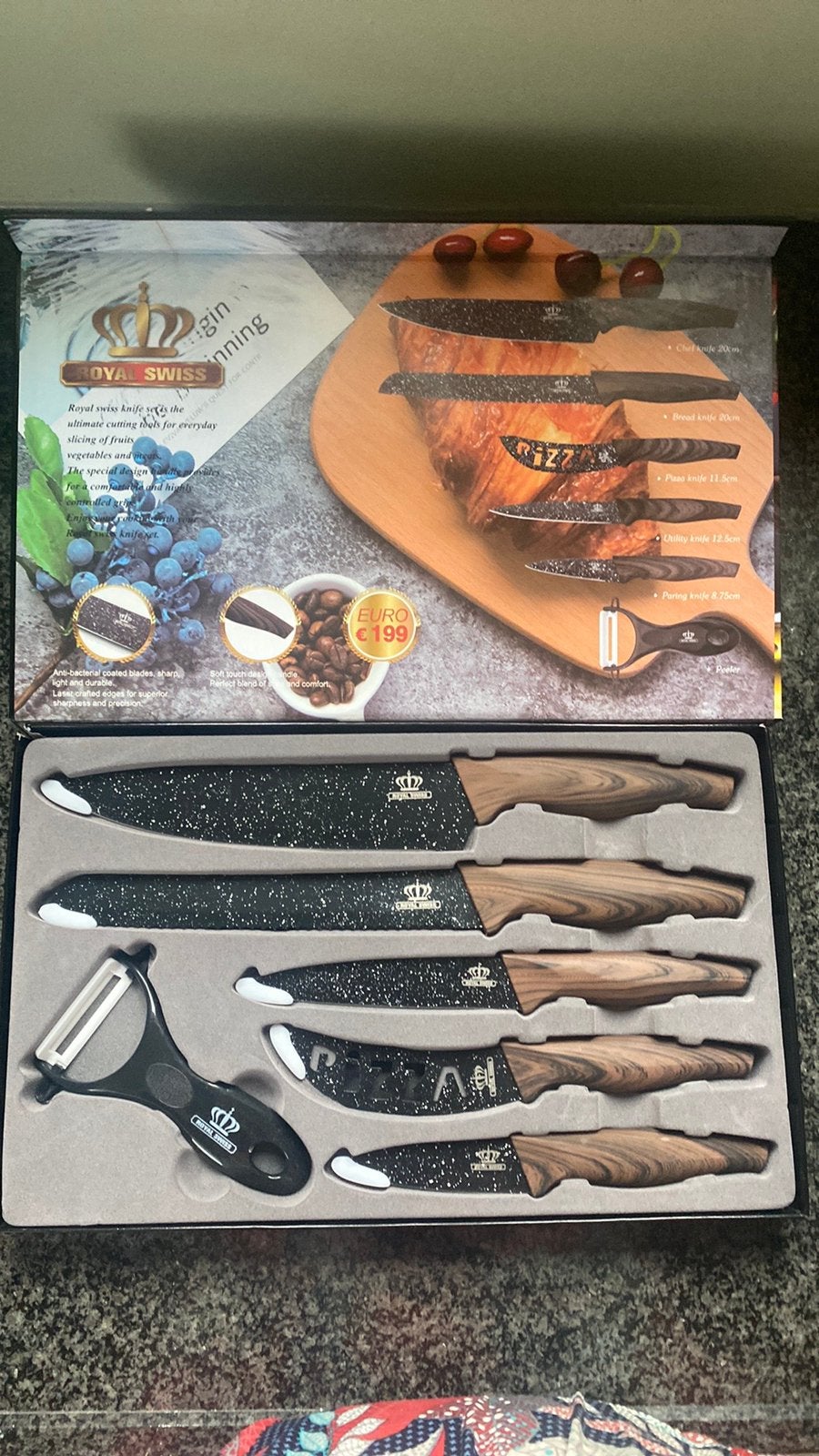 6 delig messenset, Ophalen, Bestekset, Zo goed als nieuw, Rvs of Chroom