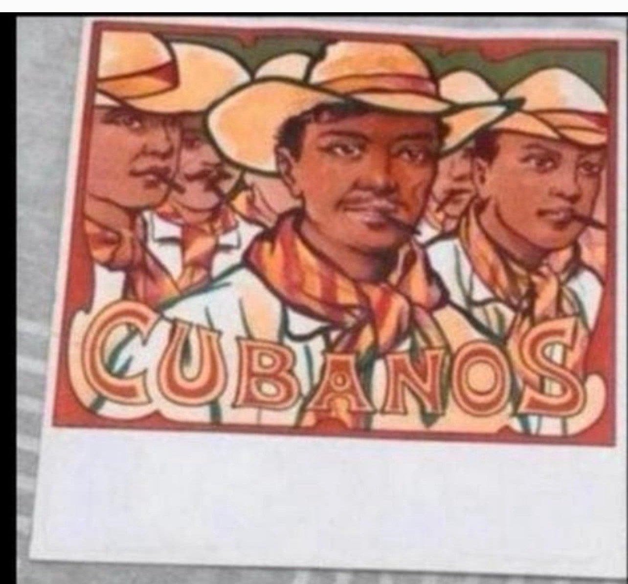 Oud reclame plaatje Cubanos sigaren - Voor de verzamelaar, Verzamelen, Ophalen of Verzenden, Gebruikt, Reclamebord