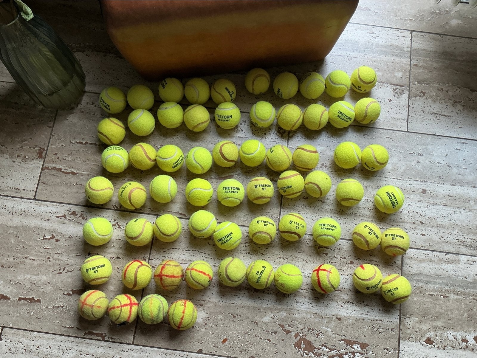 Partij Tretorn drukloze tennisballen (50+ stuks), Sport en Fitness, Overige merken, Gebruikt, Ballen, L00