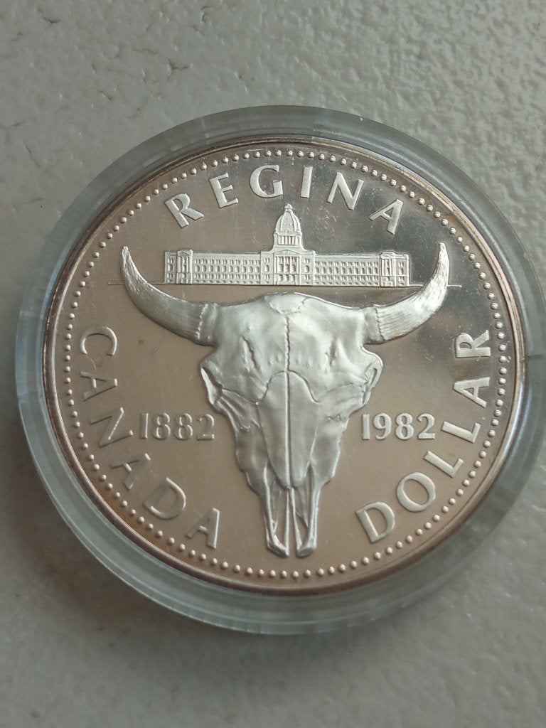 Canada 1 dollar 1982., Ophalen of Verzenden, Noord-Amerika, Losse munt, Zilver
