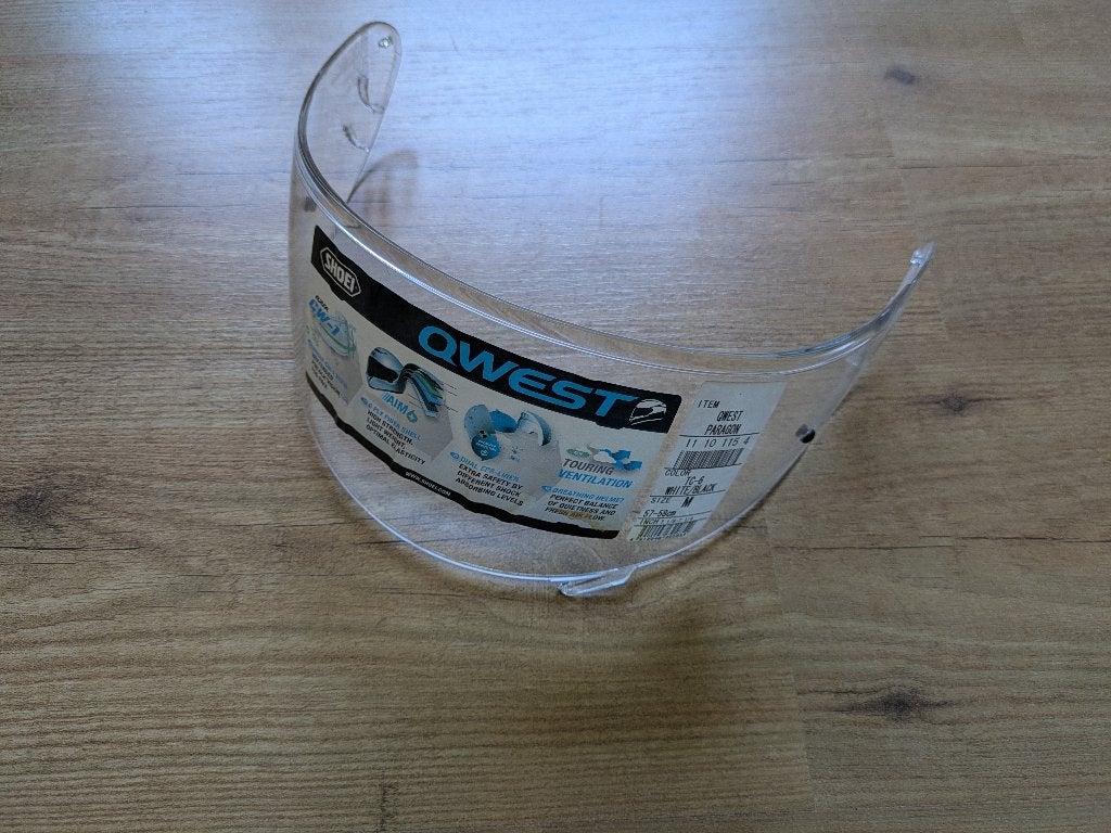 Nieuw Shoei vizier Qwest CW-1 met beschermfolie, Ophalen of Verzenden, Nieuw met kaartje, Integraalhelm, Shoei