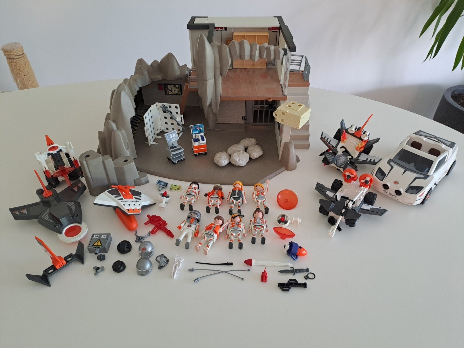 Playmobil top agent hoofdkwartier met voertuigen en figuren, Gebruikt, Gebouw, Complete set, Ophalen of Verzenden