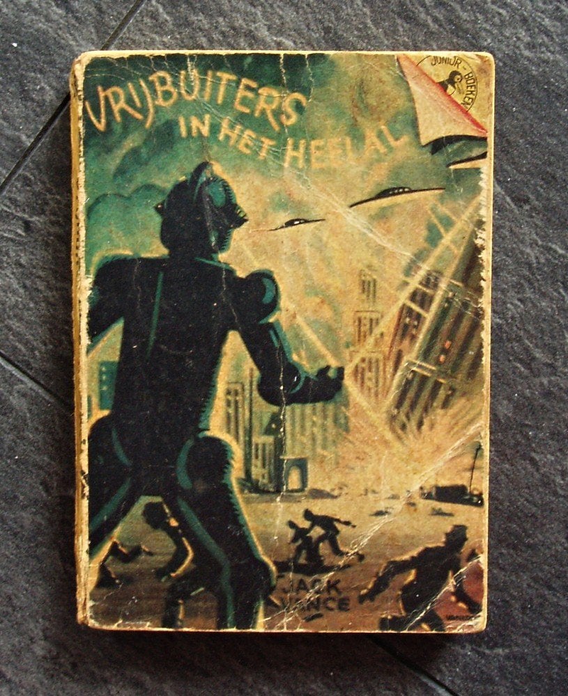 Vrijbuiters in het Heelal - Jack Vance - Miniboekje - 1954, Boeken, Verzenden, Zo goed als nieuw, Jack Vance