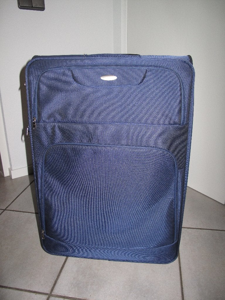 Samsonite soft reiskoffer zgan blauw 2 wielen nooit gebruikt, 45 tot 55 cm, Zo goed als nieuw, 70 cm of meer, Zacht kunststof