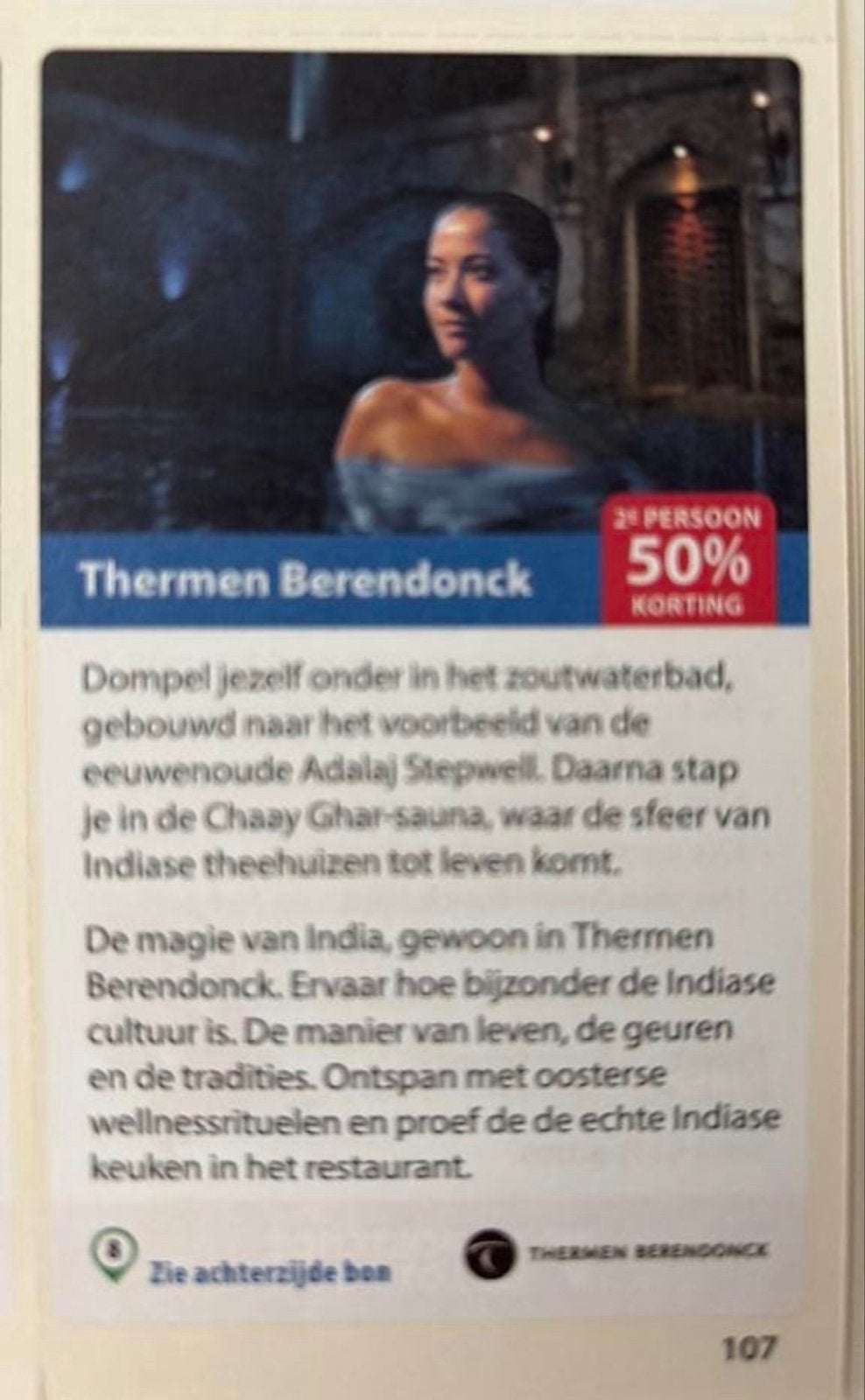 Kortingsbon Thermen Berendonck, Tickets en Kaartjes, Twee personen, Kortingsbon, Spa of Sauna