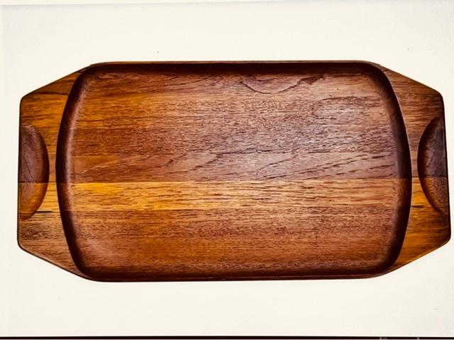 Deens modern design teakhouten dienblad van Jens Quistgaard, Ophalen of Verzenden