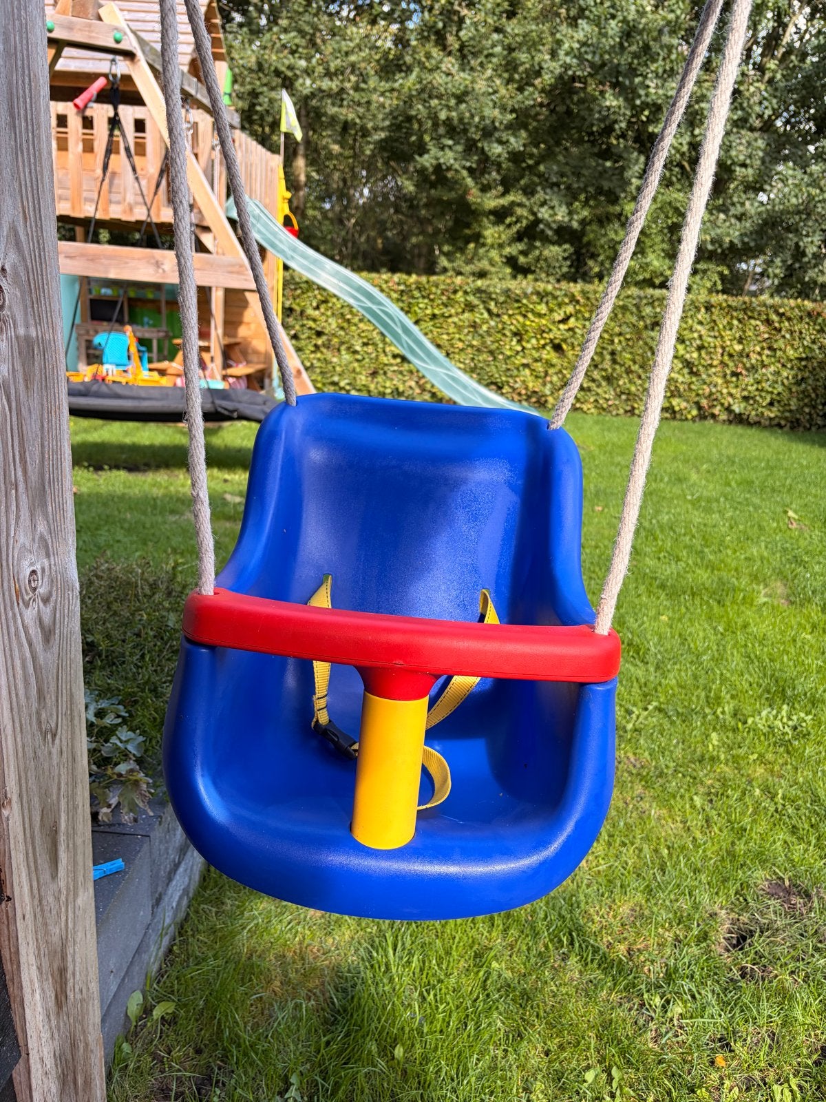 Blauwe babyschommel met veiligheidsbeugel, Kinderen en Baby's, Ophalen, Gebruikt, Schommel