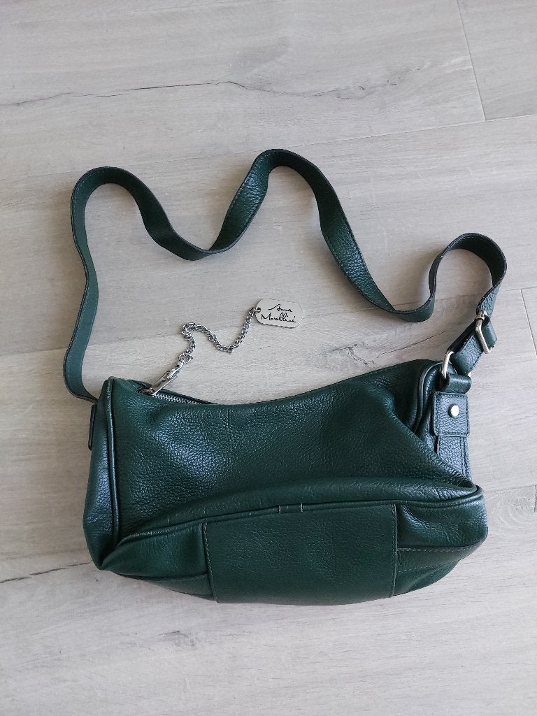 Tas Anna Morellini, groen, 30x18x12, Sieraden, Tassen en Uiterlijk, Ophalen of Verzenden, Gebruikt, Groen, Handtas
