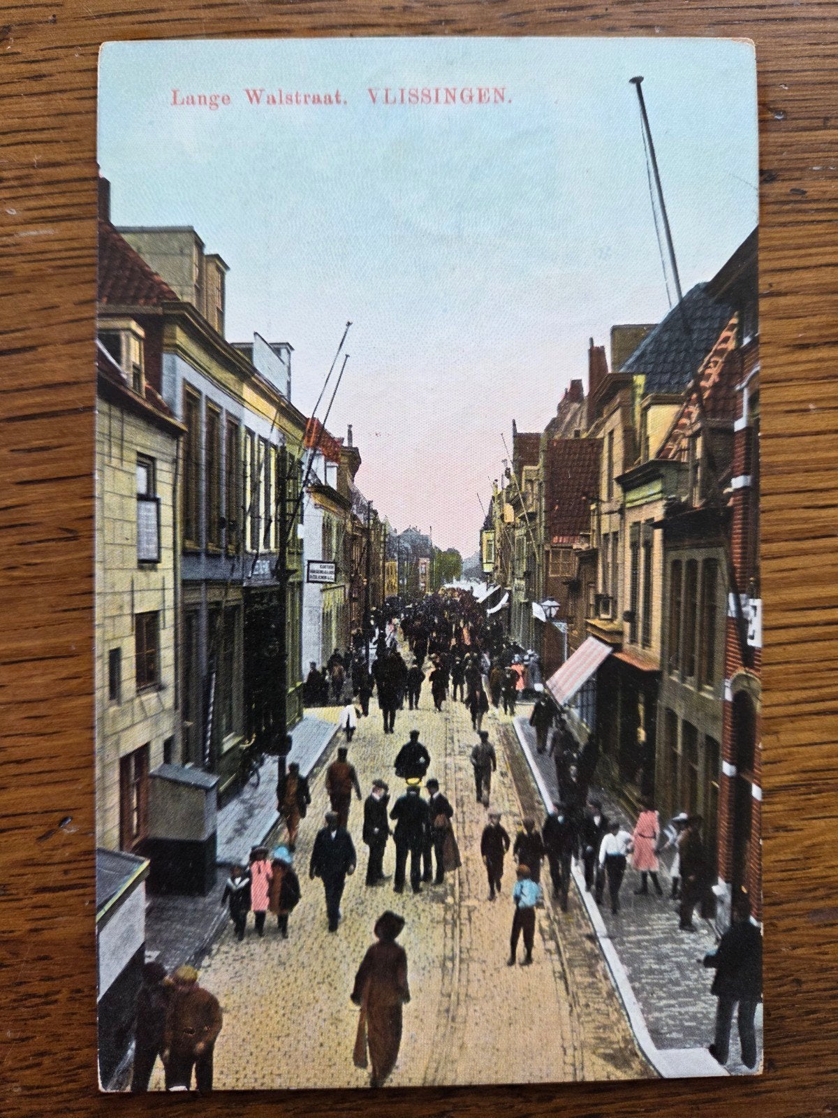 Vlissingen, Lange Walstraat,  1914, Ophalen of Verzenden, Voor 1920, Zeeland