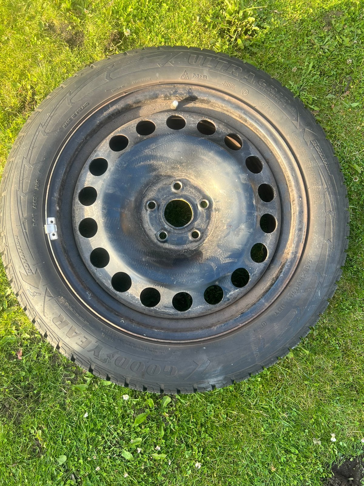4x Goodyear Winterbanden op velg voor VW ID3, Ophalen, Gebruikt