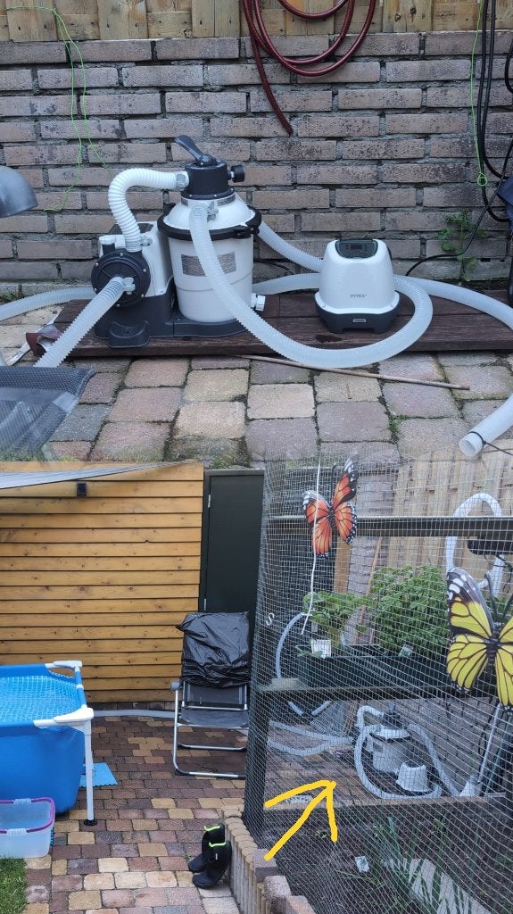 Zandfilterpomp en zoutwatersysteem met zwembad en toebehoren, Tuin en Terras, Ophalen, Zo goed als nieuw