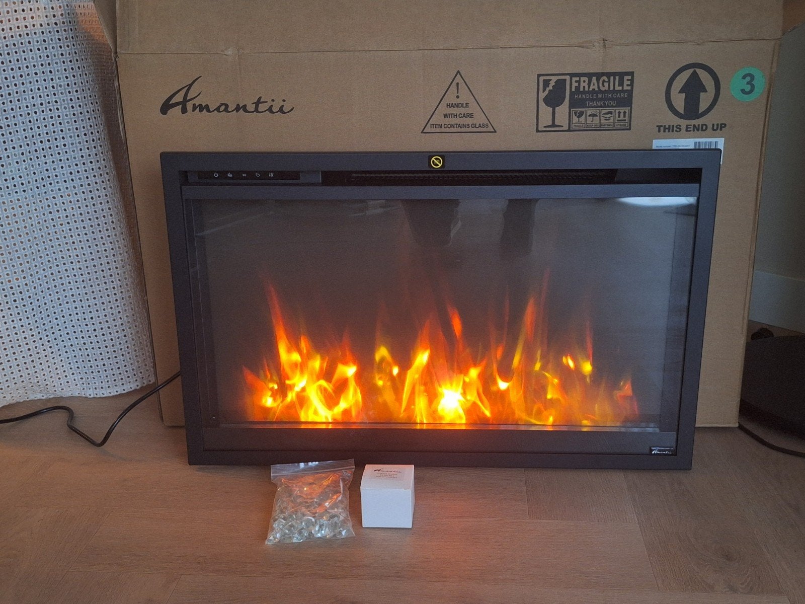 NIEUW Amantii TRD-30 Xtraslim elektrische inbouwhaard, Ophalen of Verzenden, Nieuw, Inbouwhaard, Elektrische haard