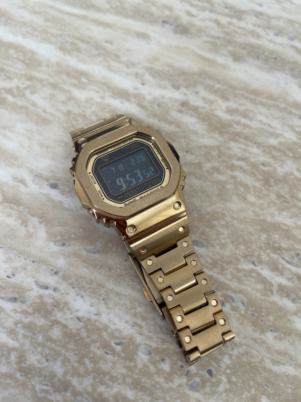 Casio G-Shock GMW-B5000 Full Metal Goud Horloge, Ophalen, Gebruikt, Staal, Polshorloge