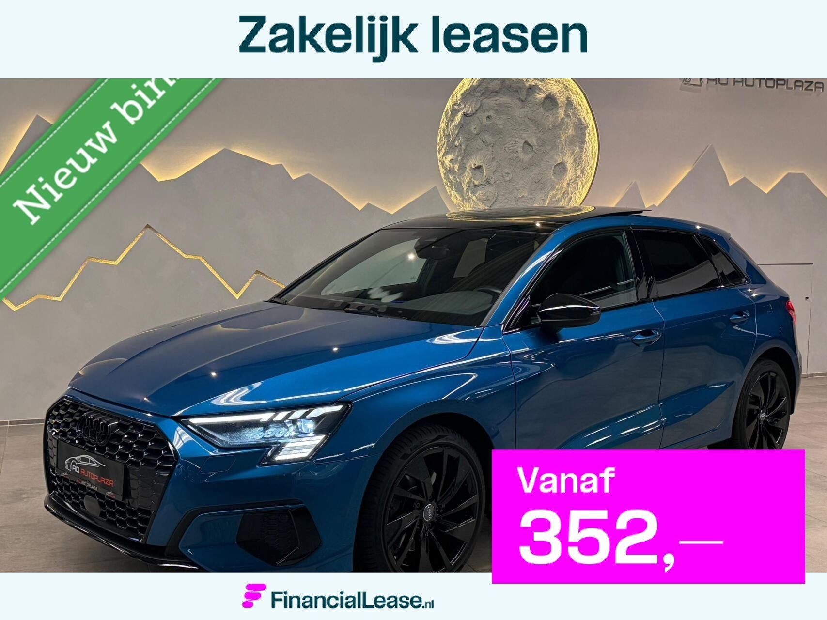 Audi A3 Sportback 35 TFSI S-line Panorama/Sfeer/B&O/Matrix, 1498 cc, 4 cilinders, 150 pk, Leder en Stof