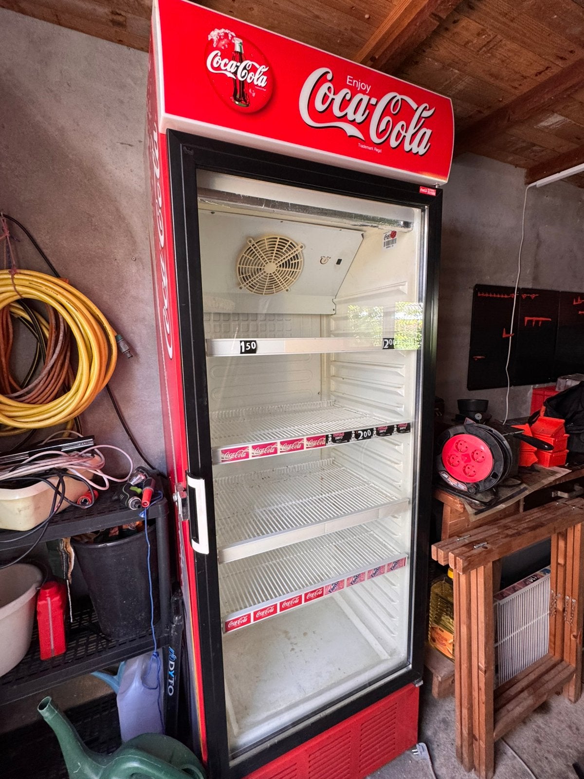 Retro CocaCola koelkast, Minder dan 75 liter, Ophalen, Gebruikt, Zonder vriesvak