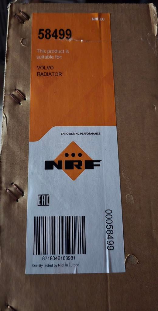 Radiateur NRF 58499 - Nieuw Volvo V40, Auto-onderdelen, Airco en Verwarming, Ophalen, Nieuw, Volvo