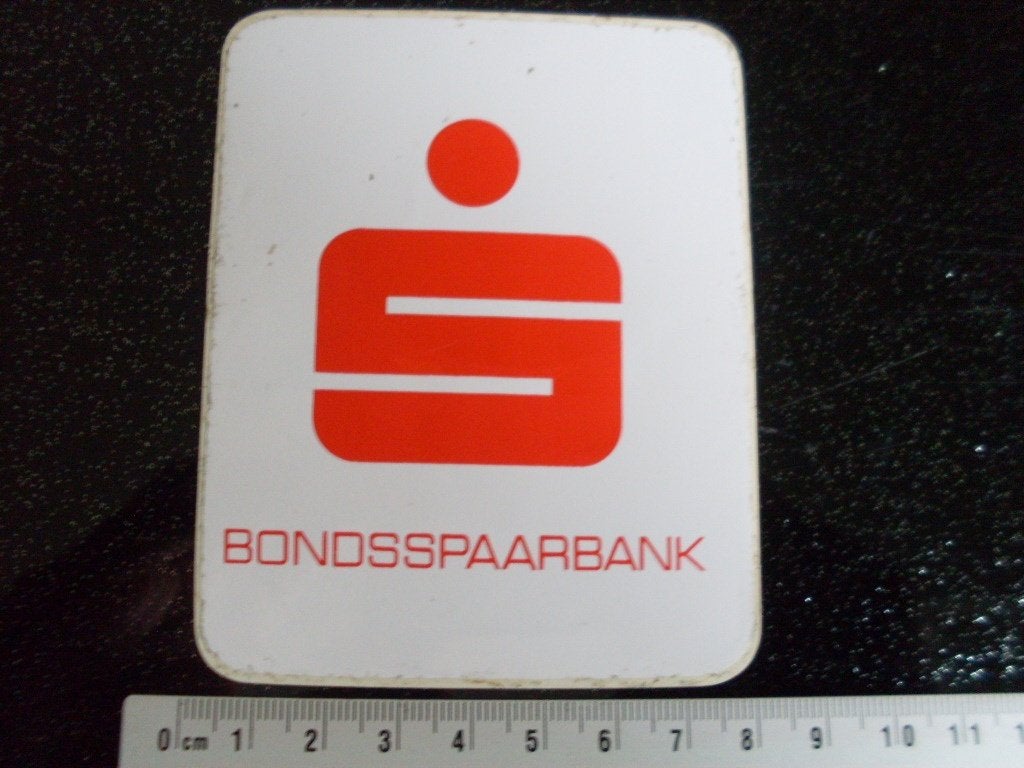 sticker bondsspaarbank logo S spaarbank, Verzamelen, Verzenden, Zo goed als nieuw, Bedrijf of Vereniging