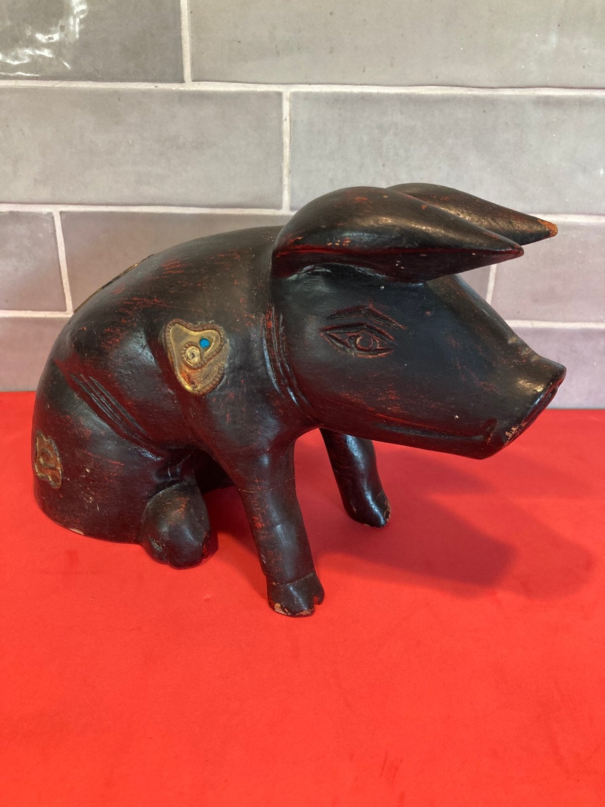 Houten varken (150726), Ophalen of Verzenden, Hout, Beeld, Zoogdier