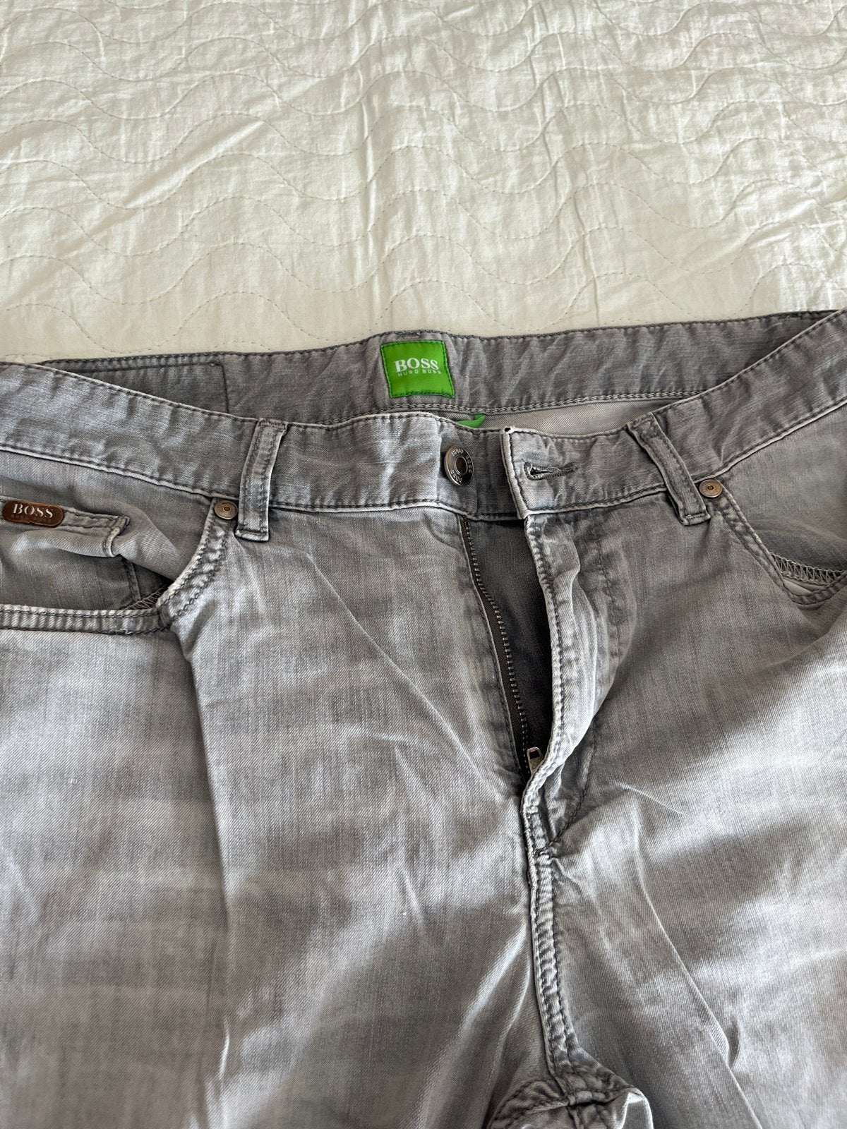 BOSS Hugo Boss Jeans Grijs maat 33-30, Ophalen of Verzenden, Gedragen, Grijs, Overige jeansmaten