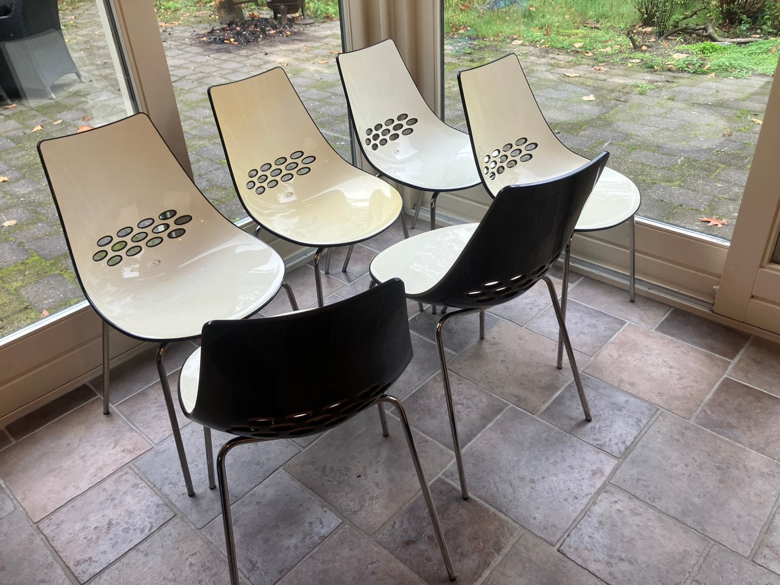 Stoelen 6x  van het merk Calligaris, Ophalen, Kunststof, 6 zitplaatsen, Zo goed als nieuw