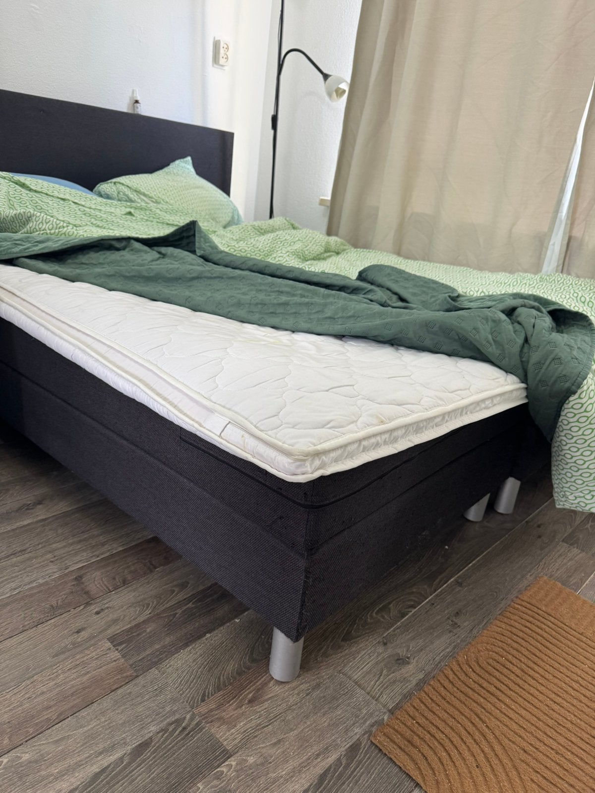 Zwart bed 180x200 cm – goede staat, Ophalen, Zwart, Tweepersoons, Zo goed als nieuw