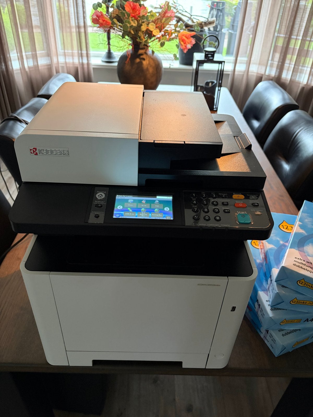 Kyocera M5526cdw All-in-one Laserprinter met 4 pakken A4, Ophalen, Gebruikt, All-in-one, Kleur printen
