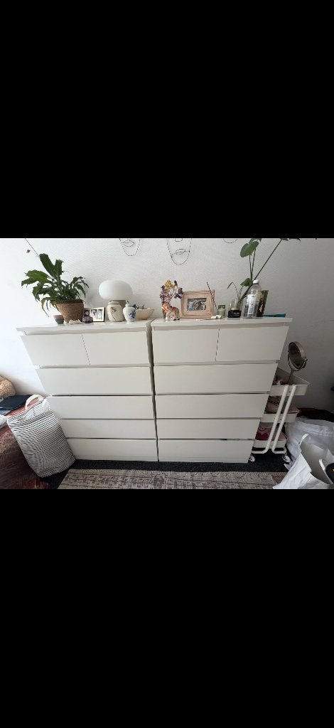 IKEA (Storklinta) White Drawer Dressers, Ophalen, Gebruikt, 5 laden of meer, 100 tot 150 cm