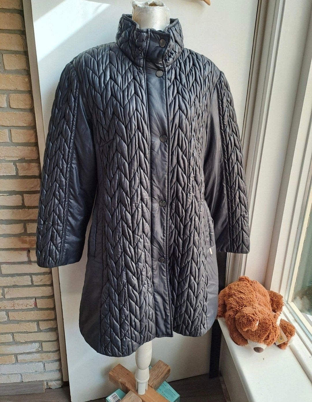 Baronia Gewatteerde Jas - Zwart - Maat 42/44 (L), Kleding | Dames, Zwart, Maat 42/44 (L), Baronia, Ophalen of Verzenden