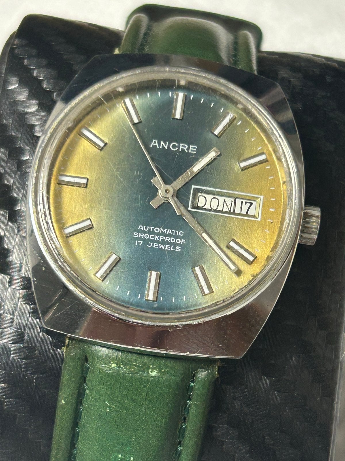 Ancre Automatic Shockproof 17 Jewels Polshorloge, Overige merken, Staal, Met bandje, Polshorloge