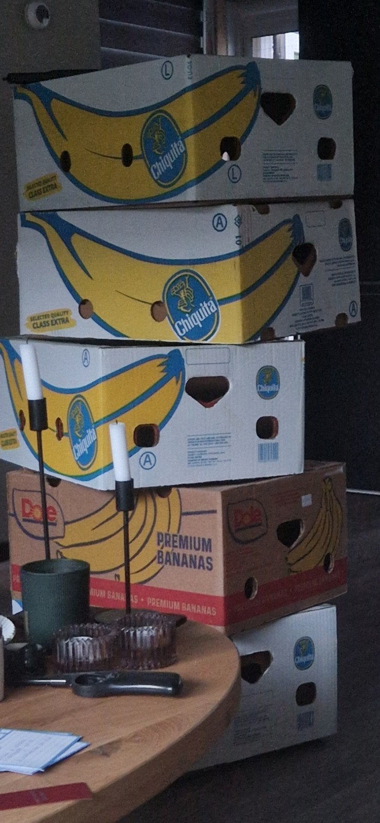 Gratis af te halen - 5 bananendozen, Ophalen, Doos, 35 tot 50 cm