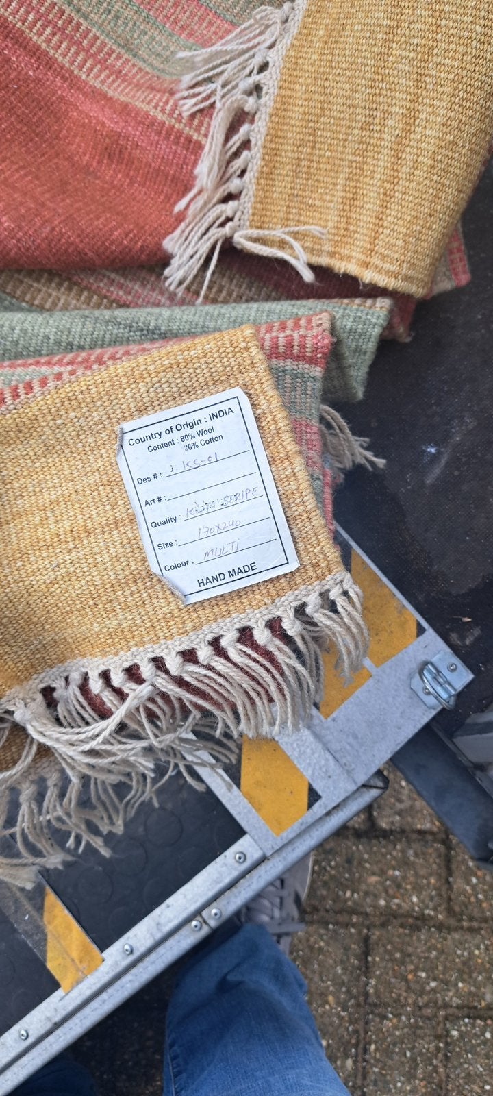 Hand geknoopt kleed 170 x 240 uit India, Ophalen, Gebruikt, 150 tot 200 cm, 200 cm of meer