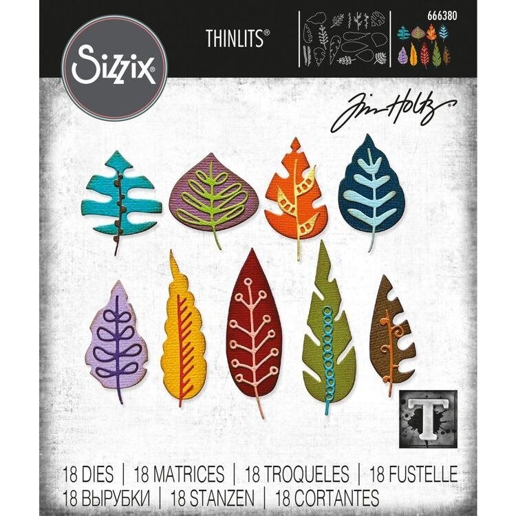 Sizzix Tim Holtz Thinlits Artsy Leaves #666380, Verzenden, Nieuw, Frame of Mal, Sizzix