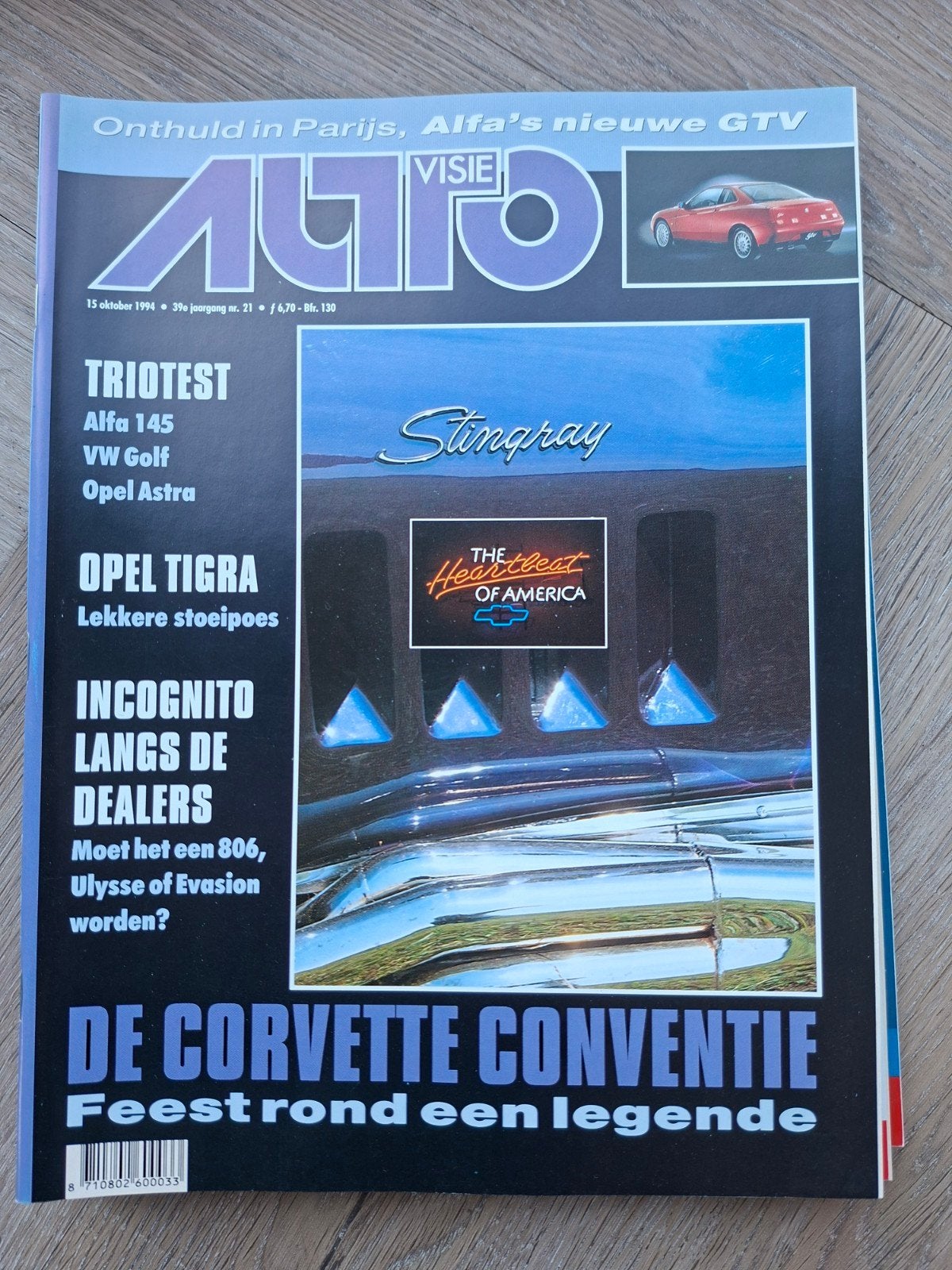 AutoVisie Magazine - Oktober 1994 - Corvette Conventie, Ophalen of Verzenden, Gelezen, Alfa Romeo, Diverse auteurs