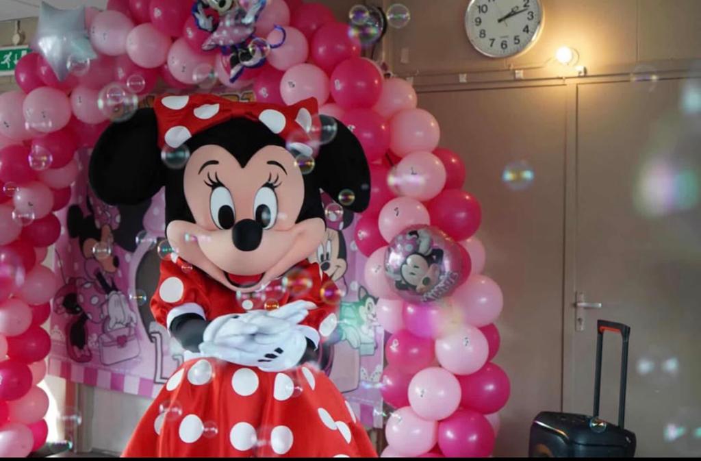 MINNIE MOUSE mascotte te boek‼️, Hobby en Vrije tijd, Feestartikelen | Verhuur, Ophalen, Zo goed als nieuw