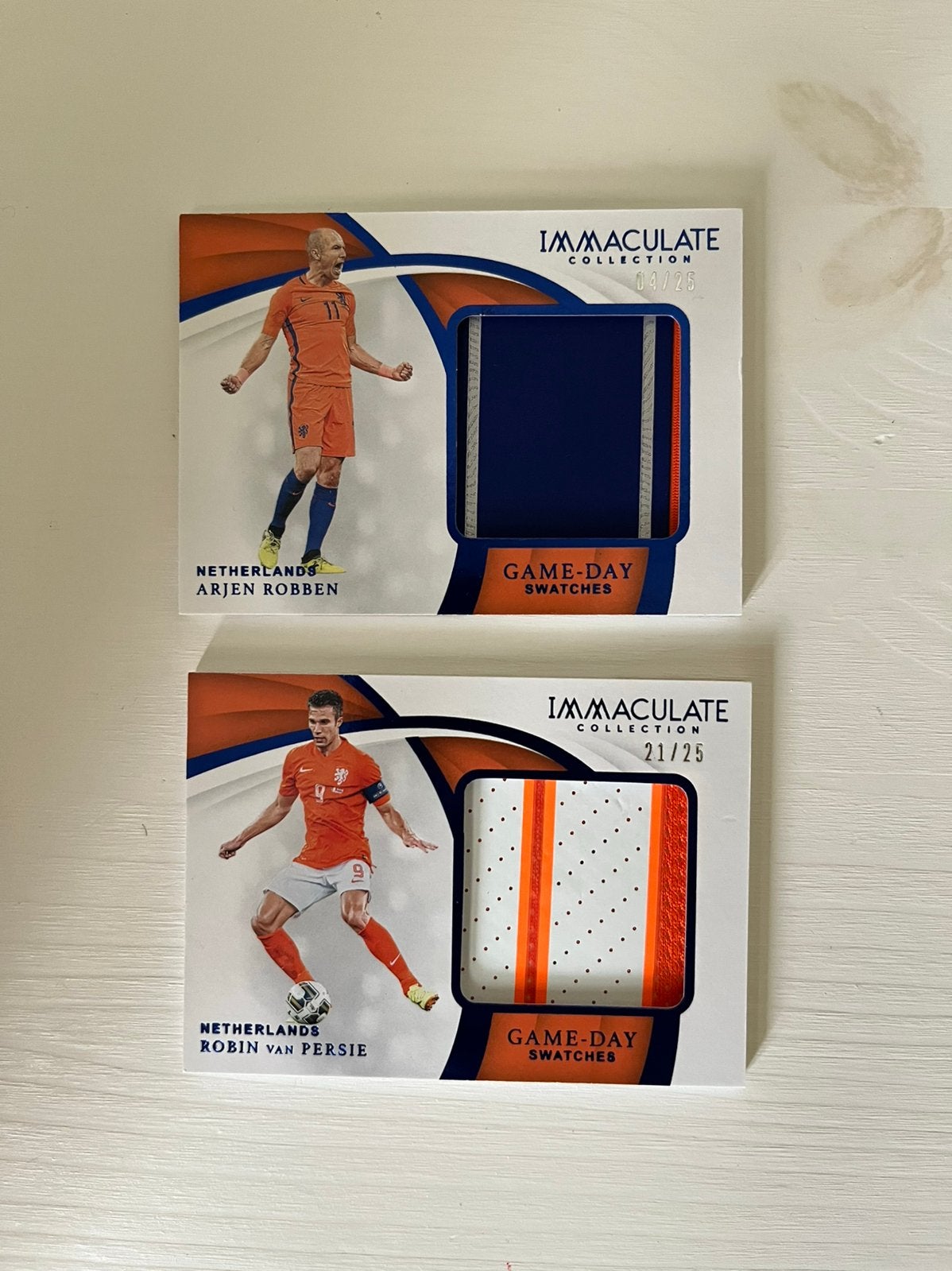 Panini Immaculate - Arjen Robben - Van Persie (Match Worn), Ophalen of Verzenden, Gebruikt, Poster, Plaatje of Sticker