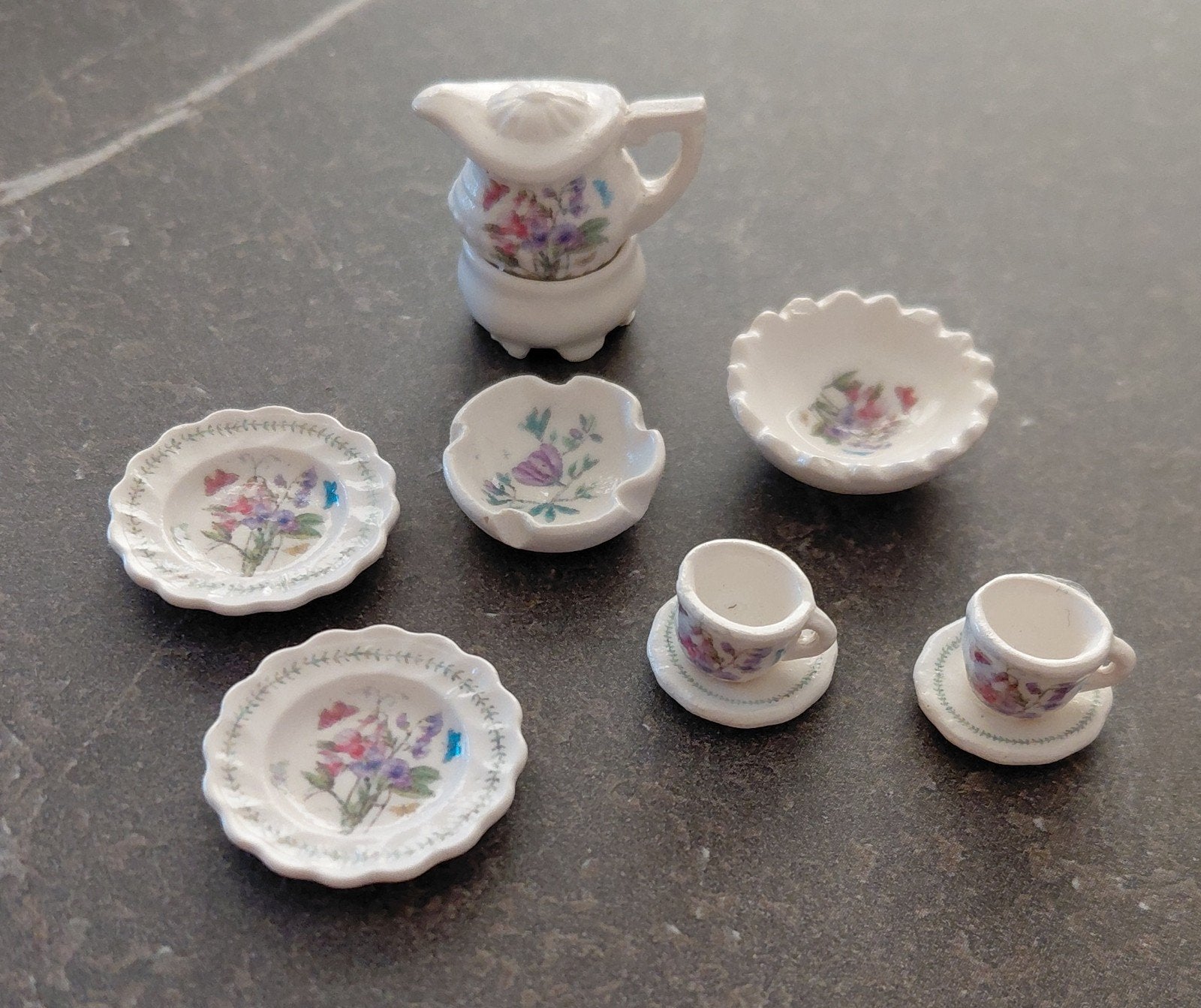 Miniatuur servies schaal 1:12, Ophalen of Verzenden, Poppenhuis