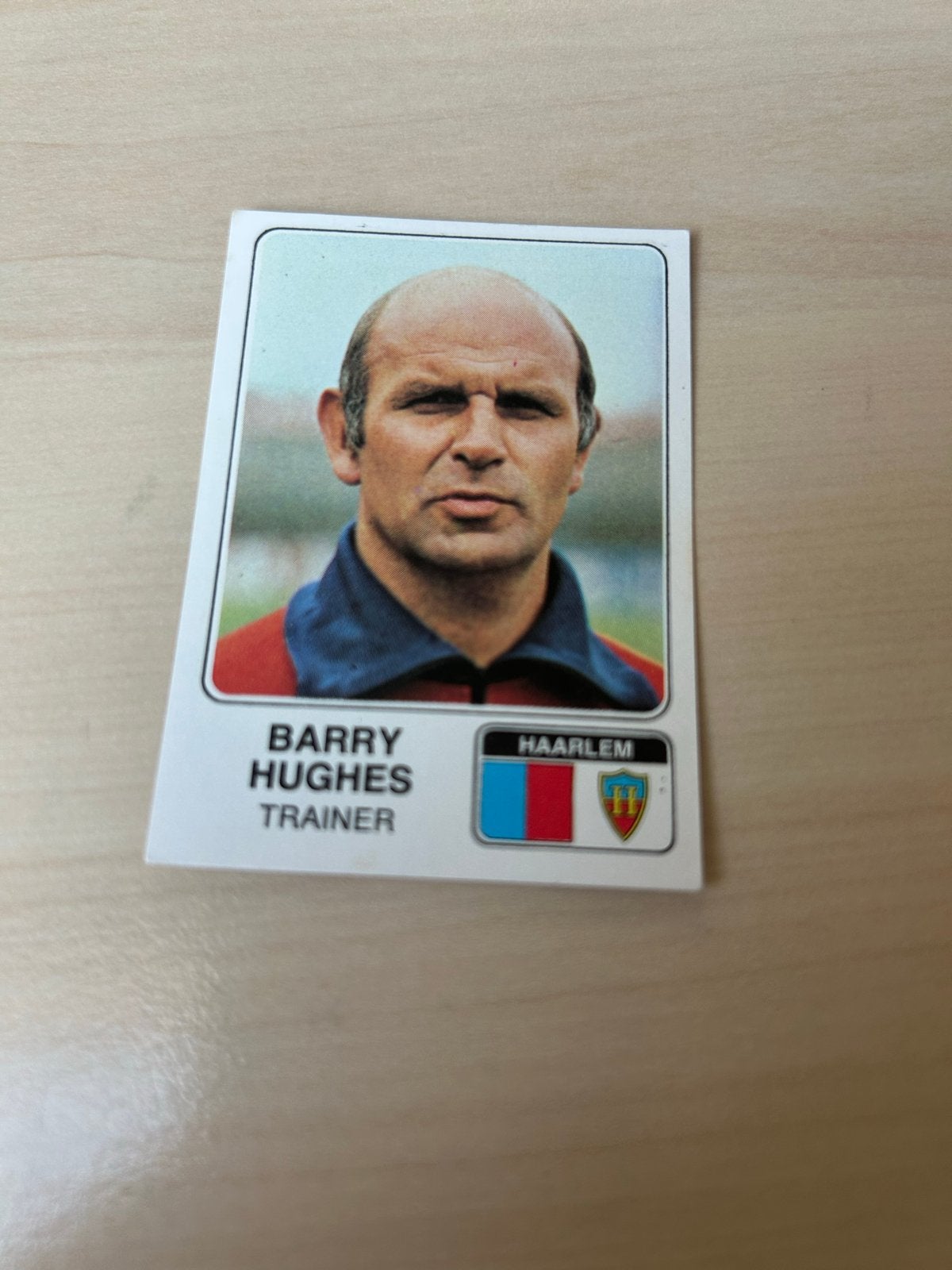 Panini Voetbal 79 - Barry Hughes Trainer Haarlem, Ophalen of Verzenden, Zo goed als nieuw, Sticker