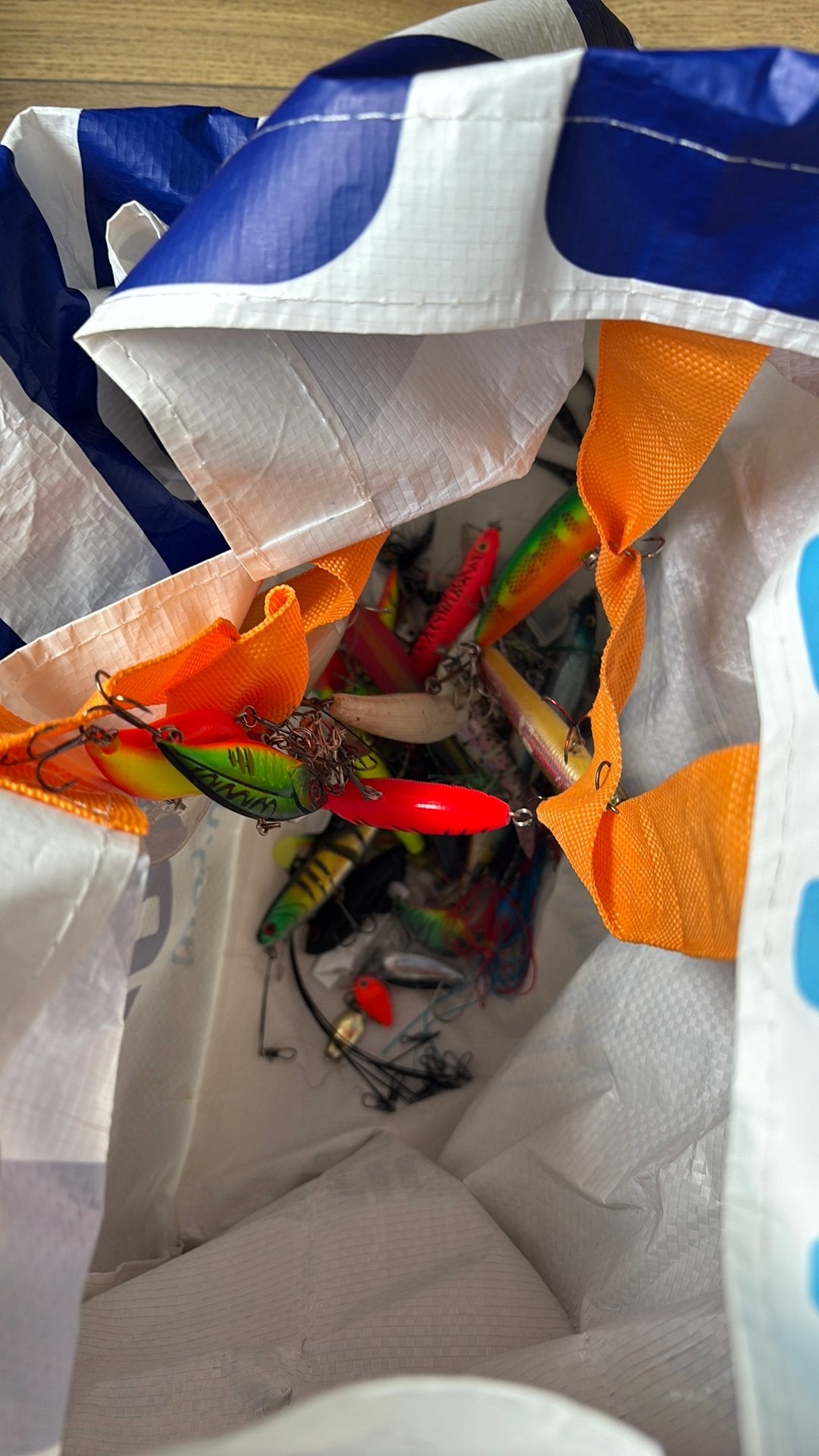 Tas vol kunstaas, Ophalen, Gebruikt, Kunstaas